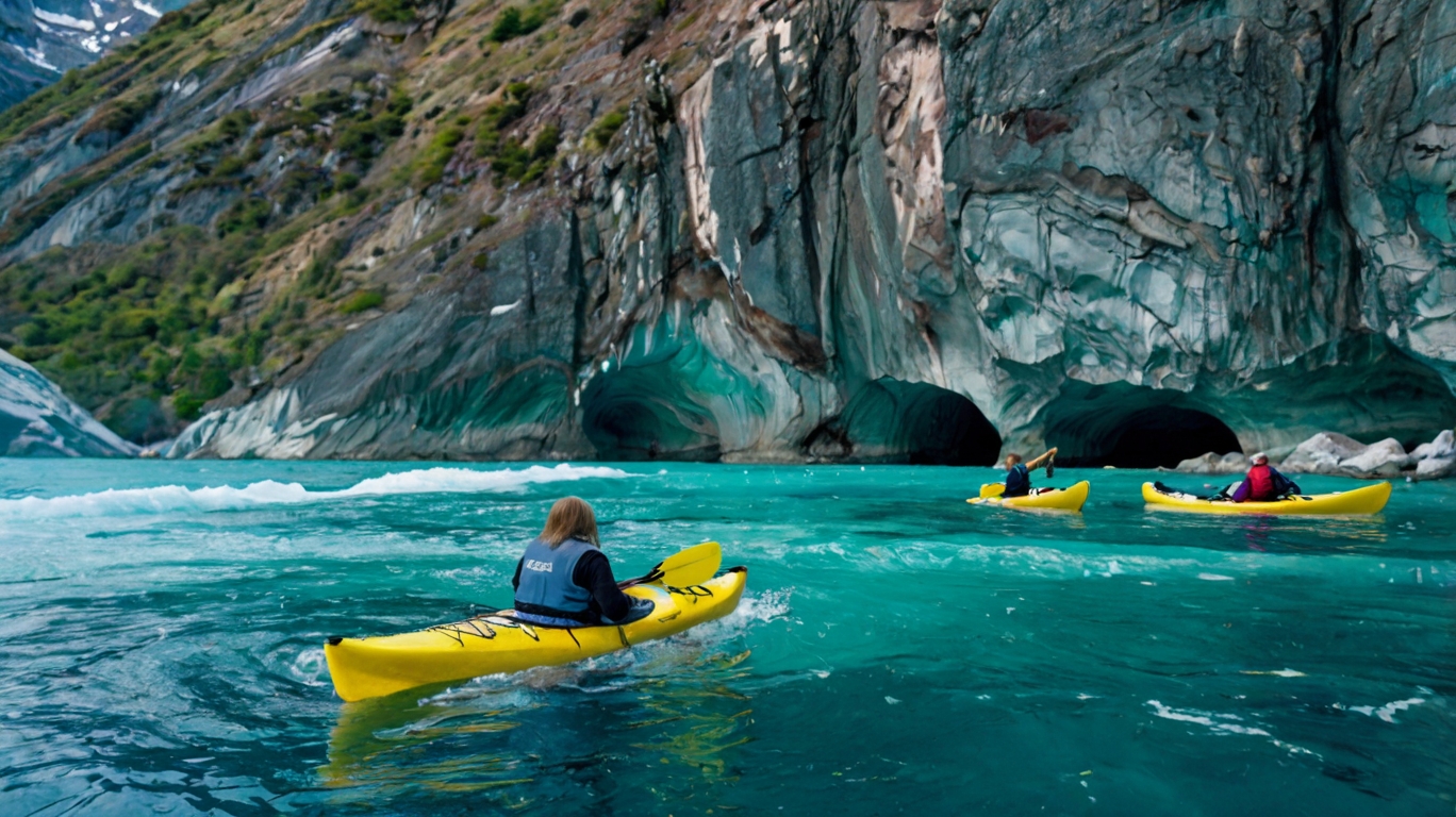 kayak en las capillas de marmol