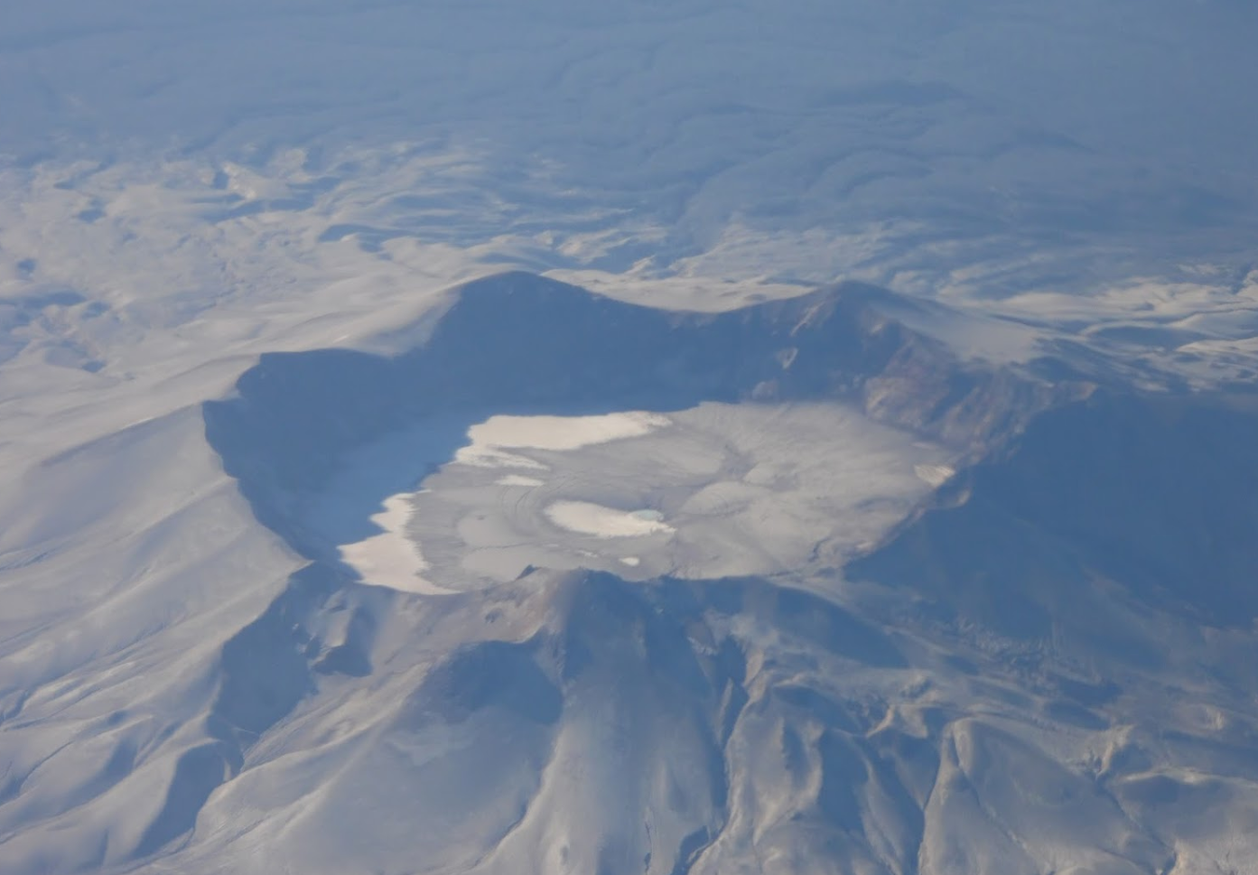 vista aérea del volcán chaitén